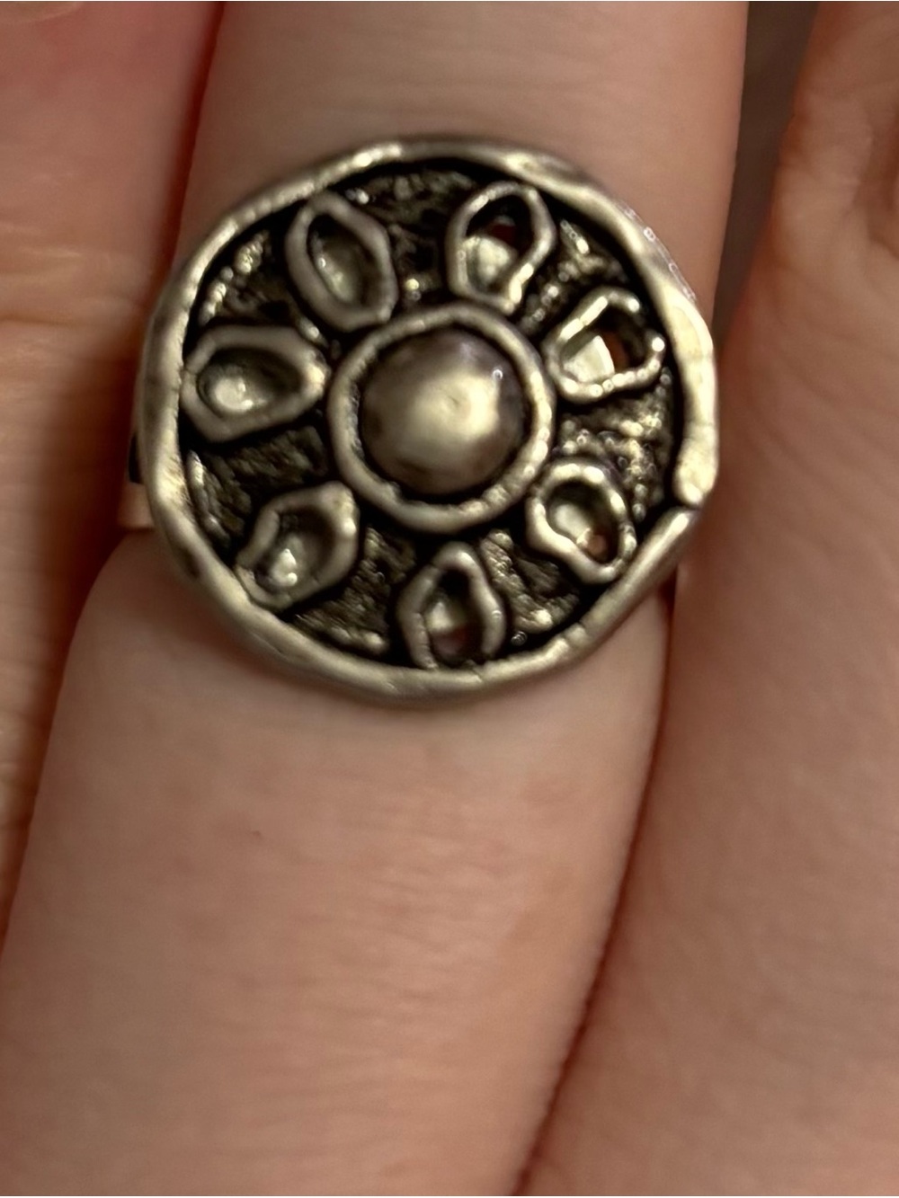 Homemade Button Ring